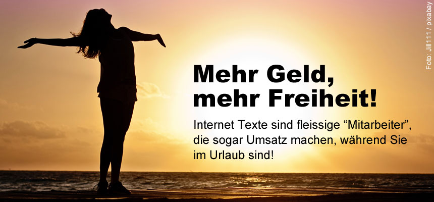 Internet Texte verdienen sogar Geld, während Sie Urlaub machen!